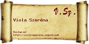 Viola Szeréna névjegykártya